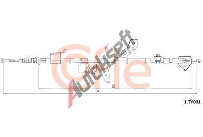 COFLE Tažné lanko parkovací brzdy CFL 92.1.TY001, 92.1.TY001 COFLE Tažné lanko parkovací brzdy CFL 92.1.TY001, 92.1.TY001