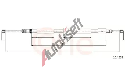 COFLE Tažné lanko parkovací brzdy CFL 92.10.4563, 92.10.4563 COFLE Tažné lanko parkovací brzdy CFL 92.10.4563, 92.10.4563