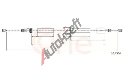 COFLE Tažné lanko parkovací brzdy CFL 92.10.4564, 92.10.4564 COFLE Tažné lanko parkovací brzdy CFL 92.10.4564, 92.10.4564