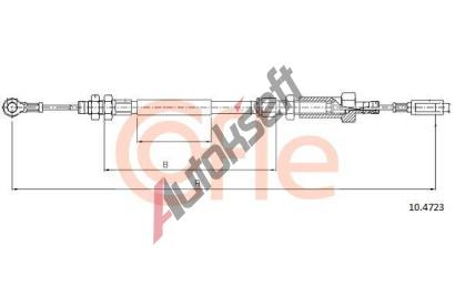 COFLE Tažné lanko parkovací brzdy CFL 92.10.4723, 92.10.4723 COFLE Tažné lanko parkovací brzdy CFL 92.10.4723, 92.10.4723