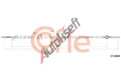 COFLE Tažné lanko parkovací brzdy CFL 92.17.1664, 92.17.1664 COFLE Tažné lanko parkovací brzdy CFL 92.17.1664, 92.17.1664