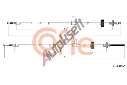 COFLE Tažné lanko parkovací brzdy CFL 92.1E.CT002, 92.1E.CT002 COFLE Tažné lanko parkovací brzdy CFL 92.1E.CT002, 92.1E.CT002