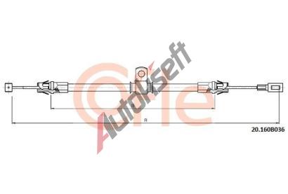 COFLE Tažné lanko parkovací brzdy CFL 92.20.160B036, 92.20.160B036 COFLE Tažné lanko parkovací brzdy CFL 92.20.160B036, 92.20.160B036