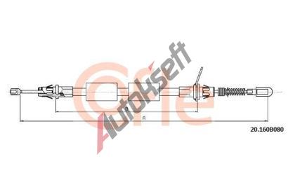 COFLE Tan lanko parkovac brzdy CFL 92.20.160B080, 92.20.160B080