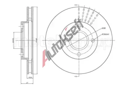CIFAM Brzdov kotou - 260 mm CFM 800-316, 800-316