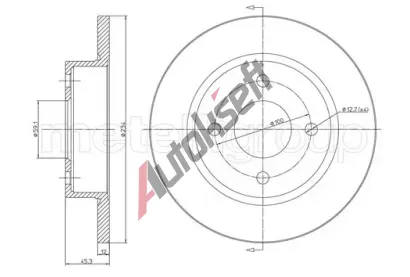 CIFAM Brzdový kotouč - 234 mm CFM 800-348, 800-348 CIFAM Brzdový kotouč - 234 mm CFM 800-348, 800-348