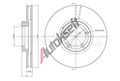 CIFAM Brzdov kotou - 254 mm CFM 800-459, 800-459