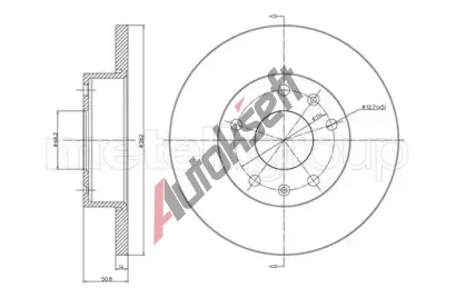 CIFAM Brzdov kotou - 262 mm CFM 800-544C, 800-544C