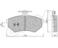 CIFAM Sada brzdovch destiek ‐ CFM 822-050-0