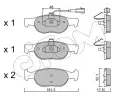 CIFAM Sada brzdovch destiek ‐ CFM 822-079-0