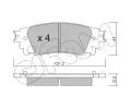 CIFAM Sada brzdovch destiek ‐ CFM 822-1041-0