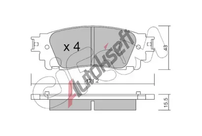 CIFAM Sada brzdovch destiek CFM 822-1041-0, 822-1041-0