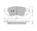CIFAM Sada brzdovch destiek ‐ CFM 822-1089-0