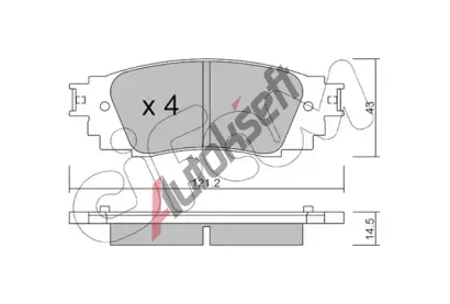 CIFAM Sada brzdovch destiek CFM 822-1089-0, 822-1089-0