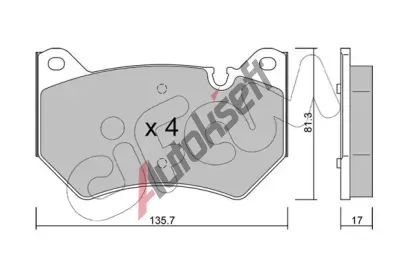 CIFAM Sada brzdových destiček CFM 822-1170-0, 822-1170-0 CIFAM Sada brzdových destiček CFM 822-1170-0, 822-1170-0