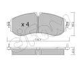 Sada brzdovch destiek CIFAM ‐ CFM 822-1263-0