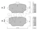 Sada brzdovch destiek CIFAM ‐ CFM 822-1273-0