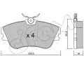 Sada brzdovch destiek CIFAM ‐ CFM 822-164-0