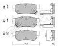 CIFAM Sada brzdovch destiek ‐ CFM 822-170-1