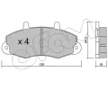 CIFAM Sada brzdovch destiek ‐ CFM 822-194-0