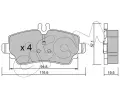 CIFAM Sada brzdovch destiek ‐ CFM 822-310-1