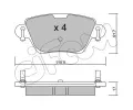 CIFAM Sada brzdovch destiek ‐ CFM 822-319-0