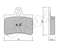 Sada brzdovch destiek CIFAM ‐ CFM 822-333-0