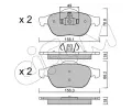 CIFAM Sada brzdovch destiek ‐ CFM 822-336-2