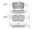 CIFAM Sada brzdovch destiek ‐ CFM 822-337-0