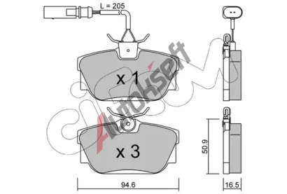 CIFAM Sada brzdov�ch desti�ek CFM 822-346-1, 822-346-1