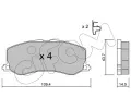 Sada brzdovch destiek CIFAM ‐ CFM 822-417-0