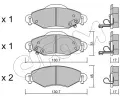 CIFAM Sada brzdovch destiek ‐ CFM 822-421-0