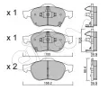 Sada brzdovch destiek CIFAM ‐ CFM 822-448-0