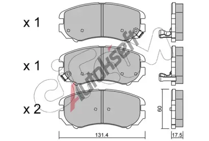 CIFAM Sada brzdových destiček CFM 822-503-0, 822-503-0 CIFAM Sada brzdových destiček CFM 822-503-0, 822-503-0