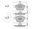 CIFAM Sada brzdovch destiek ‐ CFM 822-549-3