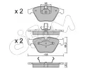 CIFAM Sada brzdovch destiek ‐ CFM 822-558-4