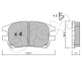 CIFAM Sada brzdovch destiek ‐ CFM 822-617-0