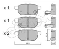 Sada brzdovch destiek CIFAM ‐ CFM 822-746-0
