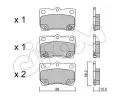 CIFAM Sada brzdovch destiek ‐ CFM 822-761-0