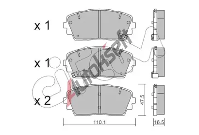 CIFAM Sada brzdovch destiek CFM 822-941-0, 822-941-0