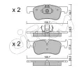 CIFAM Sada brzdovch destiek ‐ CFM 822-959-0