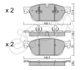 CIFAM Sada brzdovch destiek ‐ CFM 822-967-0