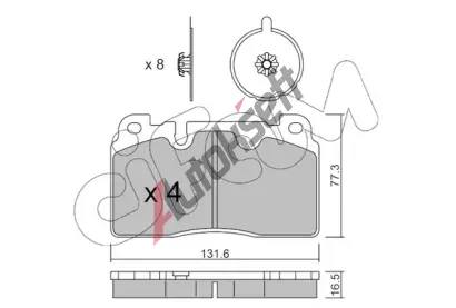 CIFAM Sada brzdových destiček CFM 822-979-0-141, 822-979-0-141 CIFAM Sada brzdových destiček CFM 822-979-0-141, 822-979-0-141