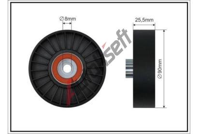 CAFFARO Vratná / vodicí kladka drážkového klínového řemenu CFR 12-54, 12-54 CAFFARO Vratná / vodicí kladka drážkového klínového řemenu CFR 12-54, 12-54