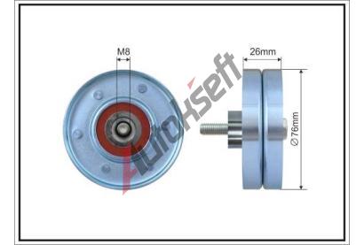 CAFFARO Vratná / vodicí kladka drážkového klínového řemenu CFR 167-54, 167-54 CAFFARO Vratná / vodicí kladka drážkového klínového řemenu CFR 167-54, 167-54