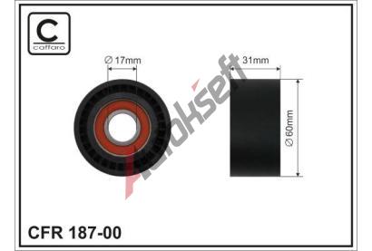 CAFFARO Napnac kladka drkovho klnovho emenu CFR 187-00, 187-00