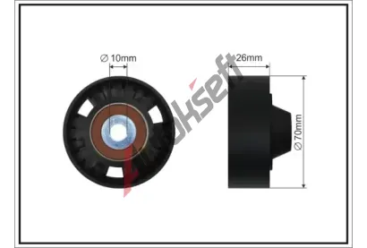 CAFFARO Vratná / vodicí kladka drážkového klínového řemenu CFR 262-26 SC, 262-26 SC CAFFARO Vratná / vodicí kladka drážkového klínového řemenu CFR 262-26 SC, 262-26 SC