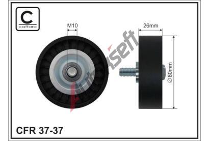 CAFFARO Vratná / vodicí kladka drážkového klínového řemenu CFR 37-37, 37-37 CAFFARO Vratná / vodicí kladka drážkového klínového řemenu CFR 37-37, 37-37