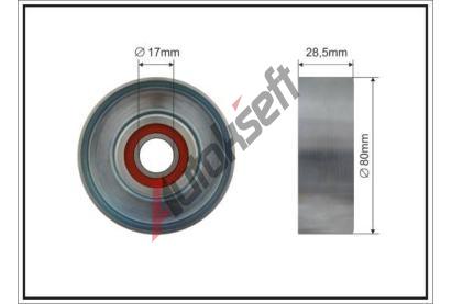CAFFARO Napínací kladka drážkového klínového řemenu CFR 498-00, 498-00 CAFFARO Napínací kladka drážkového klínového řemenu CFR 498-00, 498-00