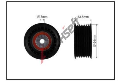 CAFFARO Vratná / vodicí kladka drážkového klínového řemenu CFR 500035, 500035 CAFFARO Vratná / vodicí kladka drážkového klínového řemenu CFR 500035, 500035